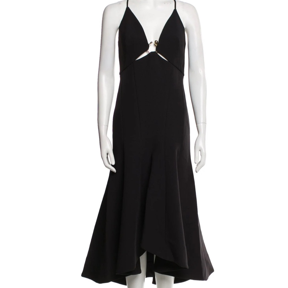 Acler Black and White Asymmetrical High-Low Cocktail Dress